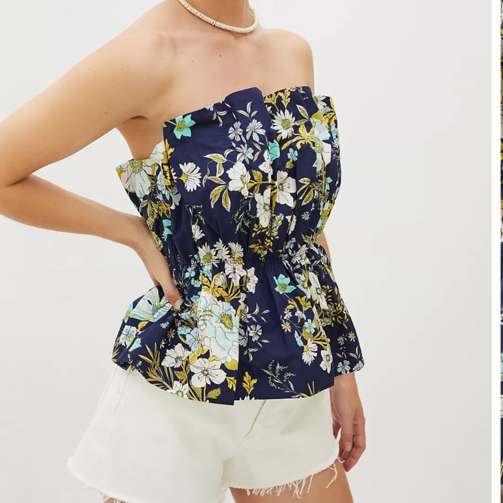 Anthropologie Ruffled Tube Top